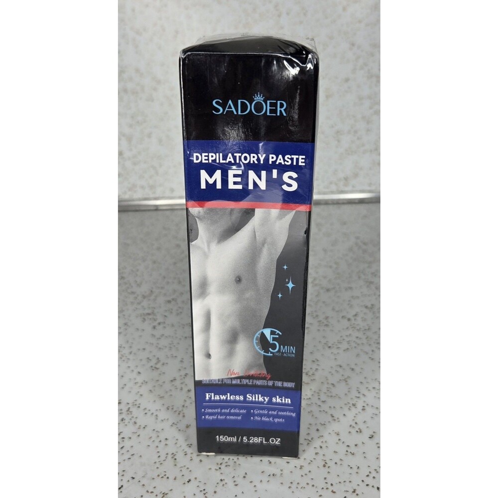 Sadoer Men's Hair Removal Paste Easy & Painless Depilatory Cream 5.28 Fl Oz New